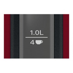 Bosch | Kettle | DesignLine TWK3P424 | Electric | 2400 W | 1.7 L | Stainless steel | 360 rotational base | Red