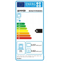 Gorenje | BOS6737E06WG | Oven | 77 L | Multifunctional | EcoClean | Mechanical control | Steam function | Height 59.5 cm | Width