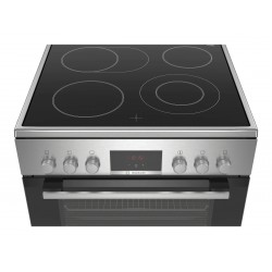 Bosch | Cooker | HKR39A250U | Hob type Vitroceramic | Oven type Electric | Stainless steel | Width 60 cm | Electronic ignition |