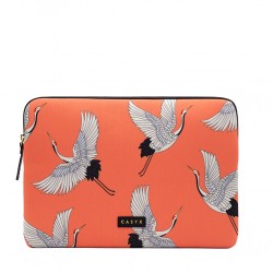 Casyx | Fits up to size 13 /14 " | Casyx for MacBook | SLVS-000006 | Sleeve | Coral Cranes | Waterproof