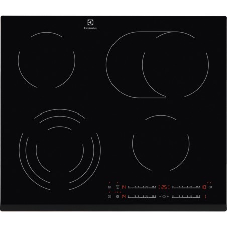 Electrolux | Hob | EHF6547FXK | Electric | Number of burners/cooking zones 4 | Touch | Timer | Black