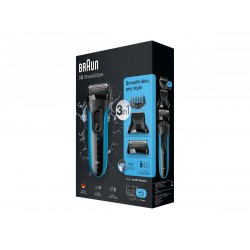 Braun | Shaver with trimmer | Series 3 Shave&Style 3010BT | Operating time (max) 45 min | Wet & Dry | NiMH | Black/Blue