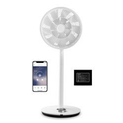 Duux | Smart Fan | Whisper Flex Smart with Battery Pack | Stand Fan | White | Diameter 34 cm | Number of speeds 26 | Oscillation