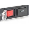 Digitus | 1U Aluminum PDU, rackmountable, 7x safety outlet 16A Plug, 250VAC 50/60Hz, switch, surge protection | DN-95407