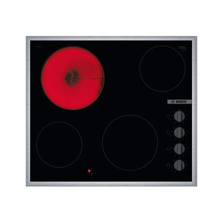 Bosch | Hob | PKE645CA2E | Vitroceramic | Number of burners/cooking zones 4 | Rotary knobs | Black
