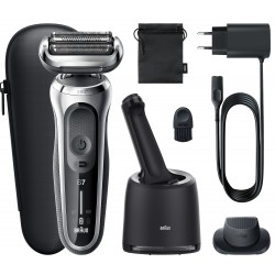Braun | Shaver | 71-S7200cc | Operating time (max) 50 min | Wet & Dry | Silver/Black