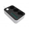 10 A | Power Socket :3 EU plugs/6USB Blac | CW-CHE36B | Black | 1.8 m