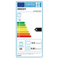 INDESIT | Cooker | IS67V8CHW/E | Hob type Vitroceramic | Oven type Electric | White | Width 60 cm | Grilling | Depth 60 cm | 69 