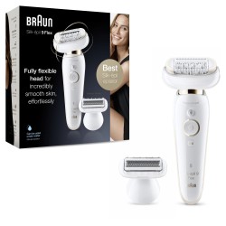 Braun Epilator | Silk- pil 9 Flex SES9006 | Number of power levels 2 | Wet & Dry | White