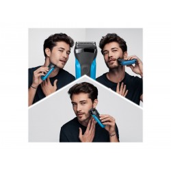 Braun | Shaver with Trimmer | Shave&Style 310BT | Cordless | Wet & Dry | Number of length steps 5 | Black/Blue