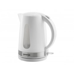 Gorenje | Kettle | K17WE | Electric | 2200 W | 1.7 L | Plastic + metal | 360 rotational base | White