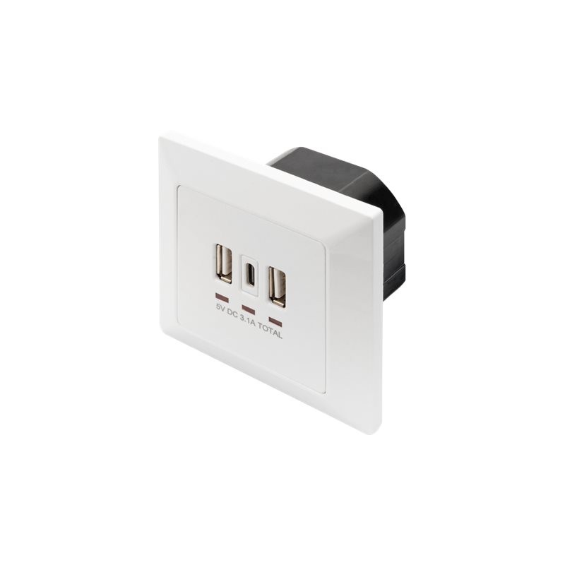 Digitus | Socket with USB A & USB-C Ports, flush mounted Digitus | Socket with USB A & USB-C Ports, flush mounted