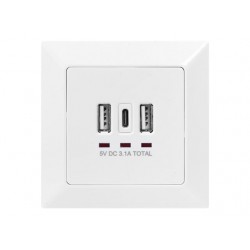 Digitus | Socket with USB A & USB-C Ports, flush mounted