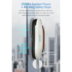 Mamibot | Window Cleaner | W110-P Plus | Corded | 2500 +/-5% Pa | White/Brown