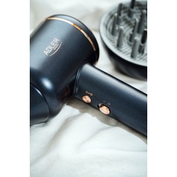 Adler Hair Dryer | AD 2270 SUPERSPEED | 1600 W | Number of temperature settings 3 | Ionic function | Diffuser nozzle | Blue
