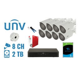 VALVEKAAMERA KOMPLEKT UNV-NVR08-8IPCB2 8 KAAMERAT + DVR UNIVIEW