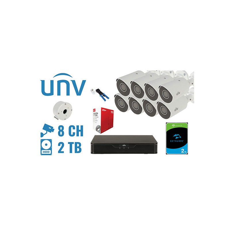 SURVEILLANCE KIT UNV-NVR08-8IPCB2 8 CAMERAS + DVR UNIVIEW SURVEILLANCE KIT UNV-NVR08-8IPCB2 8 CAMERAS + DVR UNIVIEW
