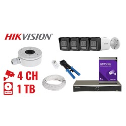 SURVEILLANCE KIT HIK-NVR04-4IPCB 4 CAMERAS + DVR Hikvision