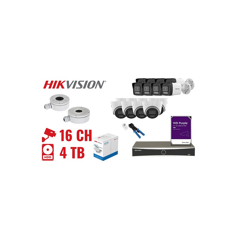 VALVEKAAMERA KOMPLEKT HIK-NVR16-16IPCBT 16 KAAMERAT + DVR Hikvision VALVEKAAMERA KOMPLEKT HIK-NVR16-16IPCBT 16 KAAMERAT + DVR Hikvision