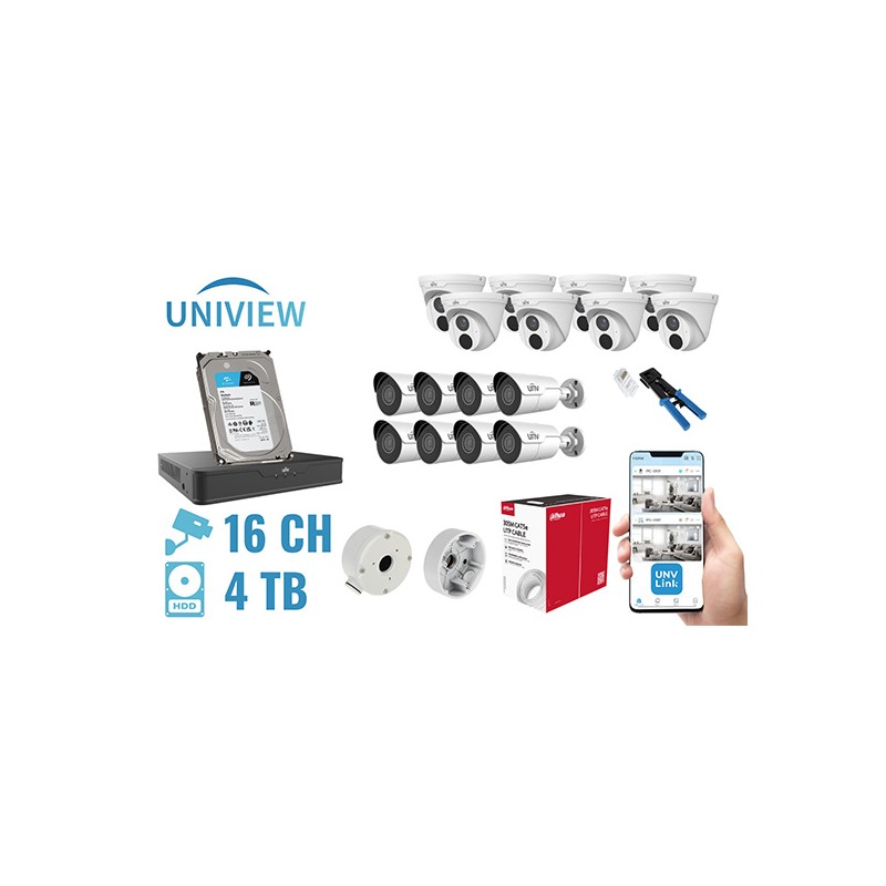 SURVEILLANCE KIT UNV-NVR16-16IPCBT 16 CAMERAS + DVR UNIVIEW SURVEILLANCE KIT UNV-NVR16-16IPCBT 16 CAMERAS + DVR UNIVIEW