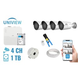 SURVEILLANCE KIT UNV-NVR04-4IPCB 4 CAMERAS + DVR UNIVIEW