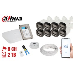 SURVEILLANCE KIT DAHUA-NVR08-8IPCB 8 CAMERAS + DVR DAHUA
