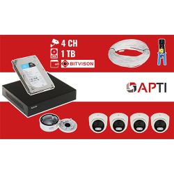 SURVEILLANCE KIT APTI-NVR09-4IPCT 4 CAMERAS + DVR