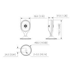 IP CAMERA C3A Cube A1 Wi-Fi - 3 Mpx 2.8 mm DAHUA
