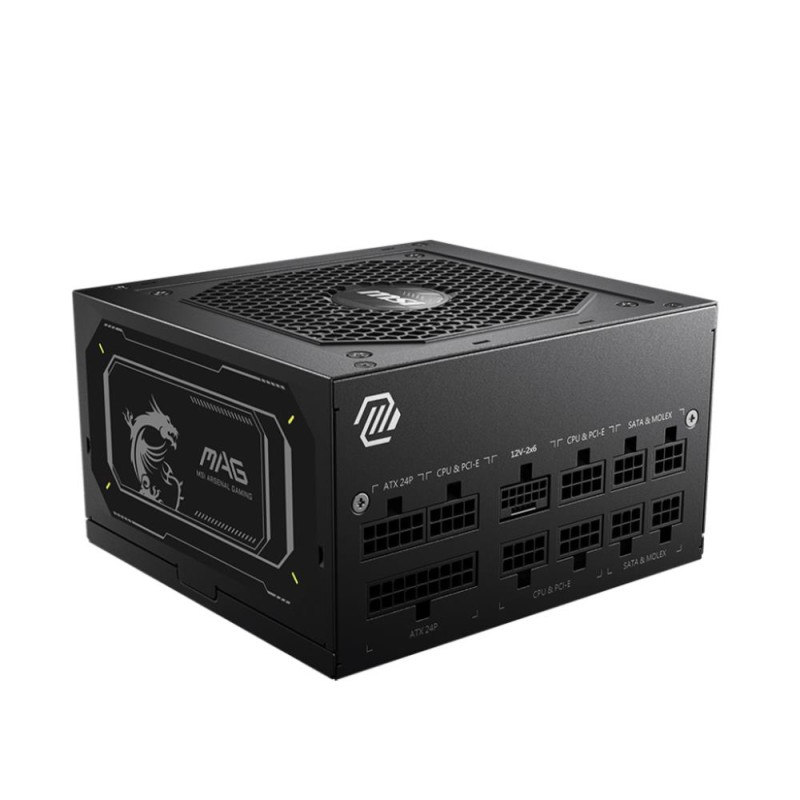 Power Supply|MSI|MAG A750GL PCIE5 II|750 Watts|Efficiency 80 PLUS GOLD|PFC Active|MAGA750GLPCIE5II Power Supply|MSI|MAG A750GL PCIE5 II|750 Watts|Efficiency 80 PLUS GOLD|PFC Active|MAGA750GLPCIE5II