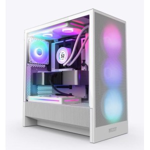 Case|NZXT|H5 FLOW RGB 2024|MidiTower|Case product features Transparent panel|Not included|ATX|EATX|MicroATX|MiniITX|Colour White