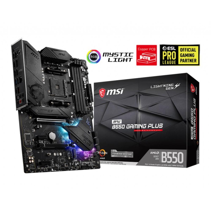 Mainboard|MSI|AMD B550|SAM4|ATX|2xPCI-Express 3.0 1x|1xPCI-Express 3.0 4x|2xM.2|1xPCI-Express 4.0 1x|Memory DDR4|Memory slots 4| Mainboard|MSI|AMD B550|SAM4|ATX|2xPCI-Express 3.0 1x|1xPCI-Express 3.0 4x|2xM.2|1xPCI-Express 4.0 1x|Memory DDR4|Memory slots 4|
