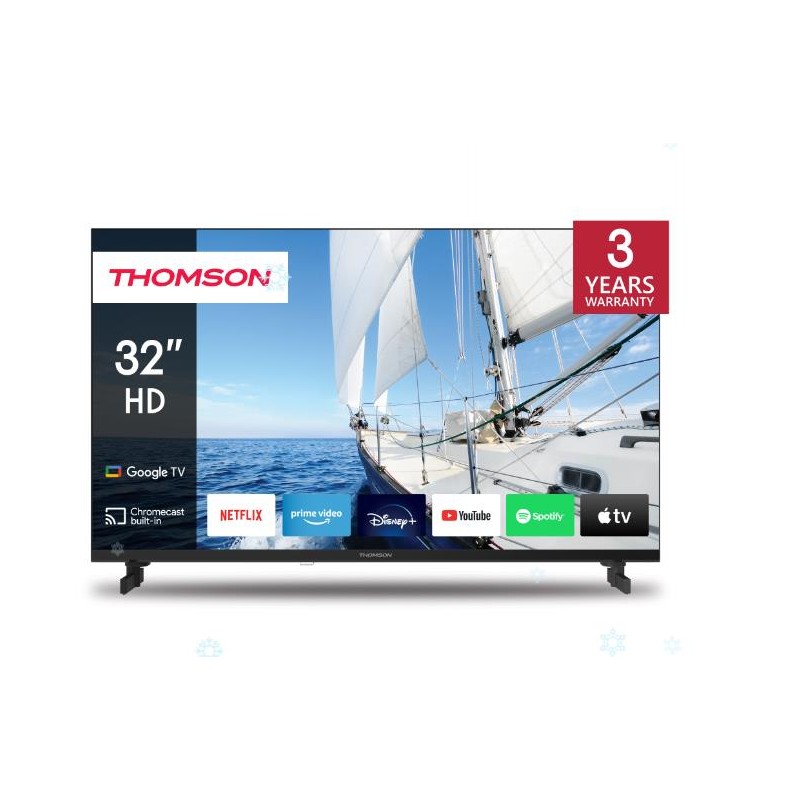 TV Set|THOMSON|32"|Smart/HD|1366x768|Wireless LAN|Bluetooth|Google TV|Black|32HG2S14
