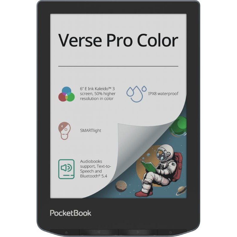E-Reader|POCKETBOOK|Verse Pro Color|6"|1072x1448|1xUSB-C|Wireless LAN|Bluetooth|Dark Blue|PB634K3-1-WW E-Reader|POCKETBOOK|Verse Pro Color|6"|1072x1448|1xUSB-C|Wireless LAN|Bluetooth|Dark Blue|PB634K3-1-WW