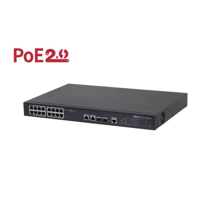 Switch|DAHUA|Type L2|Desktop/pedestal|90 Watts|PFS4218-16ET-240-V3 Switch|DAHUA|Type L2|Desktop/pedestal|90 Watts|PFS4218-16ET-240-V3