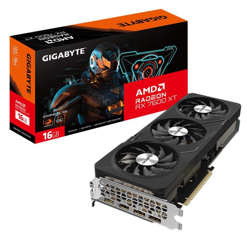 Graphics Card|GIGABYTE|AMD Radeon RX 7600 XT|16 GB|GDDR6|PCIE 4.0 16x|Triple slot Fansink|2xHDMI|2xDisplayPort|R76XTGAMINGOC-16G Graphics Card|GIGABYTE|AMD Radeon RX 7600 XT|16 GB|GDDR6|PCIE 4.0 16x|Triple slot Fansink|2xHDMI|2xDisplayPort|R76XTGAMINGOC-16G