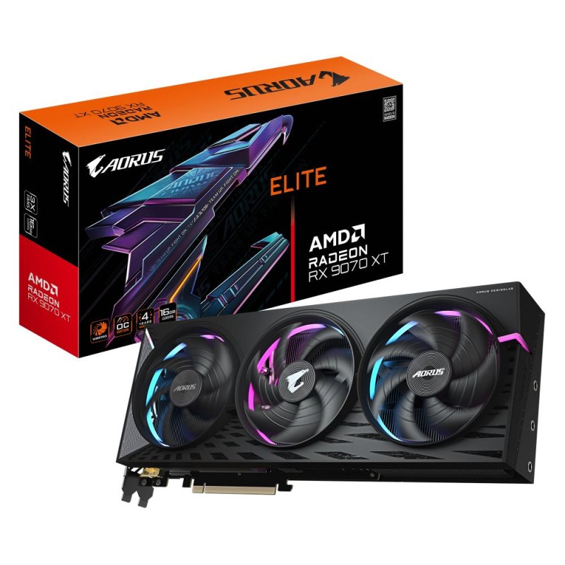 Graphics Card|GIGABYTE|AMD Radeon RX 9070 XT|16 GB|GDDR6|256 bit|PCIE 5.0 16x|Triple slot Heatpipe|2xHDMI|2xDisplayPort|R9070XTA Graphics Card|GIGABYTE|AMD Radeon RX 9070 XT|16 GB|GDDR6|256 bit|PCIE 5.0 16x|Triple slot Heatpipe|2xHDMI|2xDisplayPort|R9070XTA
