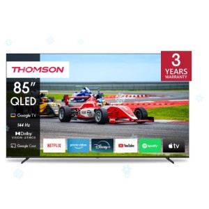TV Set|THOMSON|85"|4K/Smart|QLED|3840x2160|Wireless LAN|Bluetooth|Google TV|Black|85QG7S14