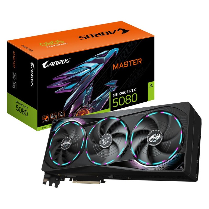 Graphics Card|GIGABYTE|NVIDIA GeForce RTX 5080|16 GB|GDDR7|256 bit|PCIE 5.0 16x|GPU 2617 MHz|Dual Slot Fansink|1xHDMI|3xDisplayP Graphics Card|GIGABYTE|NVIDIA GeForce RTX 5080|16 GB|GDDR7|256 bit|PCIE 5.0 16x|GPU 2617 MHz|Dual Slot Fansink|1xHDMI|3xDisplayP