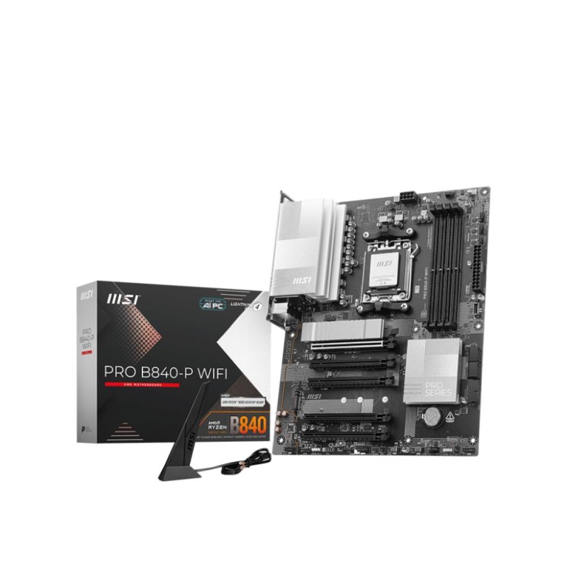 Mainboard|MSI|AMD B840|SAM5|ATX|Memory DDR5|Memory slots 4|5xPCI-Express 16x|2xM.2|1xHDMI|1xAudio-In|1xAudio-Out|1xMicrophone|4x Mainboard|MSI|AMD B840|SAM5|ATX|Memory DDR5|Memory slots 4|5xPCI-Express 16x|2xM.2|1xHDMI|1xAudio-In|1xAudio-Out|1xMicrophone|4x