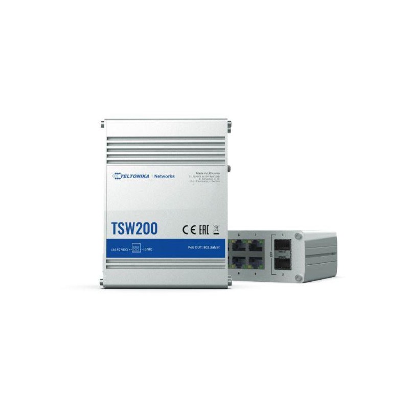 Switch|TELTONIKA|TSW200|PoE ports 8|240 Watts|TSW200 Switch|TELTONIKA|TSW200|PoE ports 8|240 Watts|TSW200