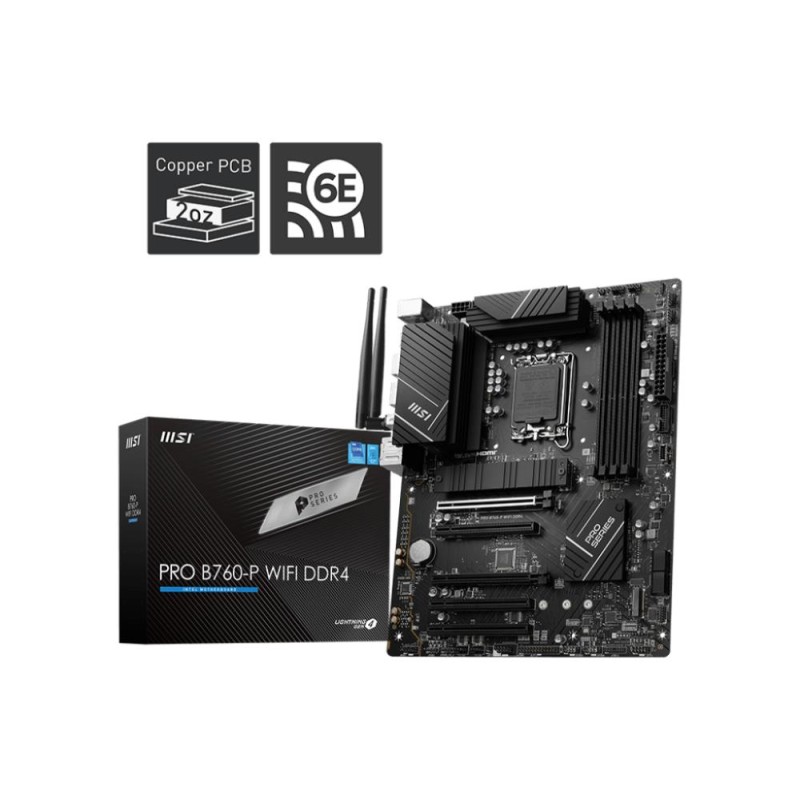 Mainboard|MSI|Intel B760 Express|LGA1700|ATX|Memory DDR4|Memory slots 4|5xPCI-Express 5.0 16x|2xM.2|1xHDMI|1xDisplayPort|4xUSB 2 Mainboard|MSI|Intel B760 Express|LGA1700|ATX|Memory DDR4|Memory slots 4|5xPCI-Express 5.0 16x|2xM.2|1xHDMI|1xDisplayPort|4xUSB 2
