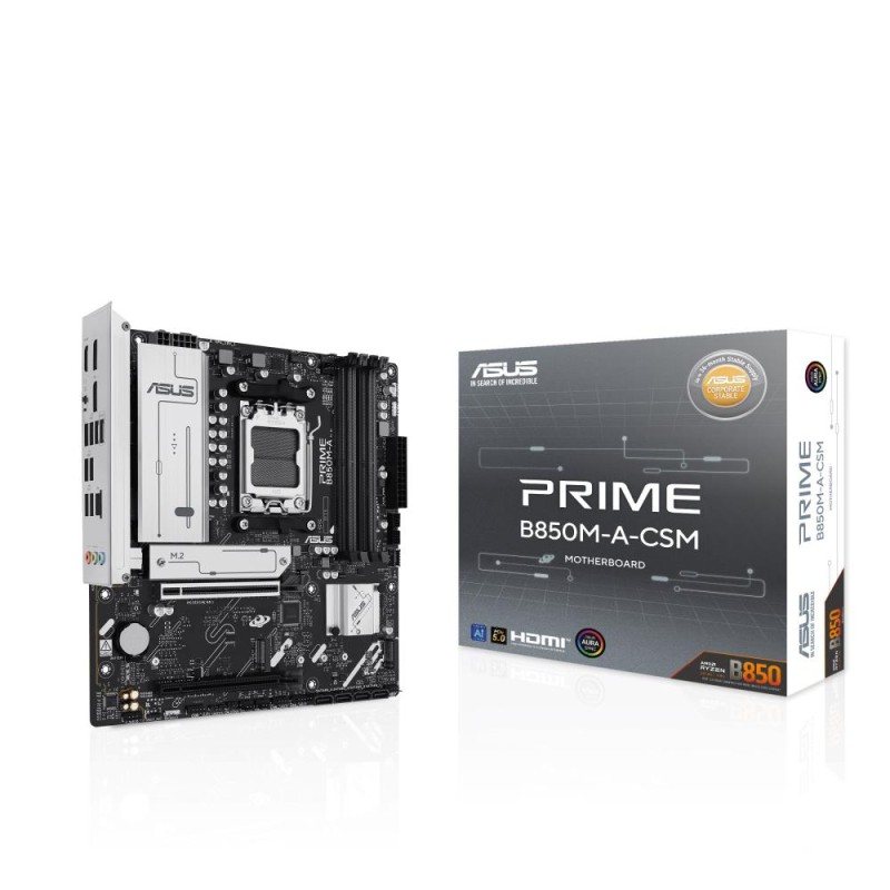 Mainboard|ASUS|AMD B850|SAM5|Micro-ATX|Memory DDR5|Memory slots 4|1xPCI-Express 4.0 16x|1xPCI-Express 5.0 16x|3xM.2|1xHDMI|2xDis Mainboard|ASUS|AMD B850|SAM5|Micro-ATX|Memory DDR5|Memory slots 4|1xPCI-Express 4.0 16x|1xPCI-Express 5.0 16x|3xM.2|1xHDMI|2xDis