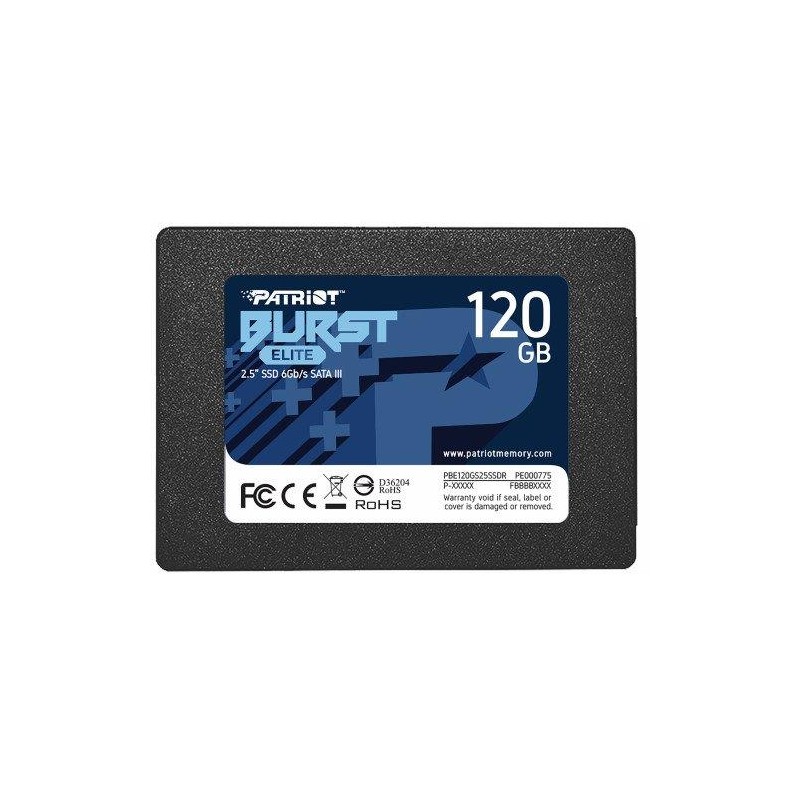 SSD|PATRIOT|Burst Elite|120GB|SATA 3.0|3D NAND|Write speed 320 MBytes/sec|Read speed 450 MBytes/sec|2,5"|TBW 50 TB|PBE120GS25SSD SSD|PATRIOT|Burst Elite|120GB|SATA 3.0|3D NAND|Write speed 320 MBytes/sec|Read speed 450 MBytes/sec|2,5"|TBW 50 TB|PBE120GS25SSD