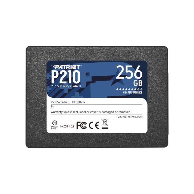 SSD|PATRIOT|P210|256GB|SATA 3.0|Write speed 400 MBytes/sec|Read speed 500 MBytes/sec|2,5"|TBW 120 TB|P210S256G25 SSD|PATRIOT|P210|256GB|SATA 3.0|Write speed 400 MBytes/sec|Read speed 500 MBytes/sec|2,5"|TBW 120 TB|P210S256G25