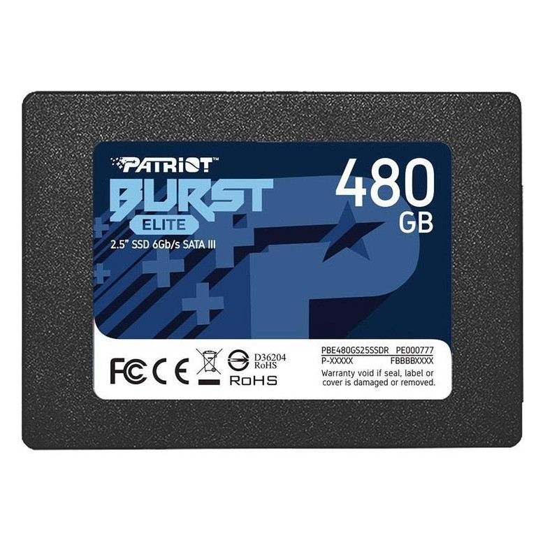 SSD|PATRIOT|Burst Elite|480GB|SATA 3.0|3D NAND|Write speed 320 MBytes/sec|Read speed 450 MBytes/sec|2,5"|TBW 200 TB|PBE480GS25SS SSD|PATRIOT|Burst Elite|480GB|SATA 3.0|3D NAND|Write speed 320 MBytes/sec|Read speed 450 MBytes/sec|2,5"|TBW 200 TB|PBE480GS25SS