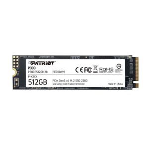SSD|PATRIOT|P300|512GB|M.2|PCIE|NVMe|3D NAND|Write speed 1200 MBytes/sec|Read speed 1700 MBytes/sec|3.8mm|TBW 240 TB|P300P512GM2