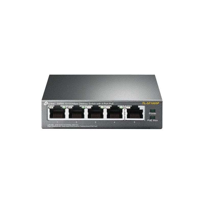 Switch|TP-LINK|Desktop/pedestal|5x10Base-T / 100Base-TX|PoE ports 4|TL-SF1005P Switch|TP-LINK|Desktop/pedestal|5x10Base-T / 100Base-TX|PoE ports 4|TL-SF1005P