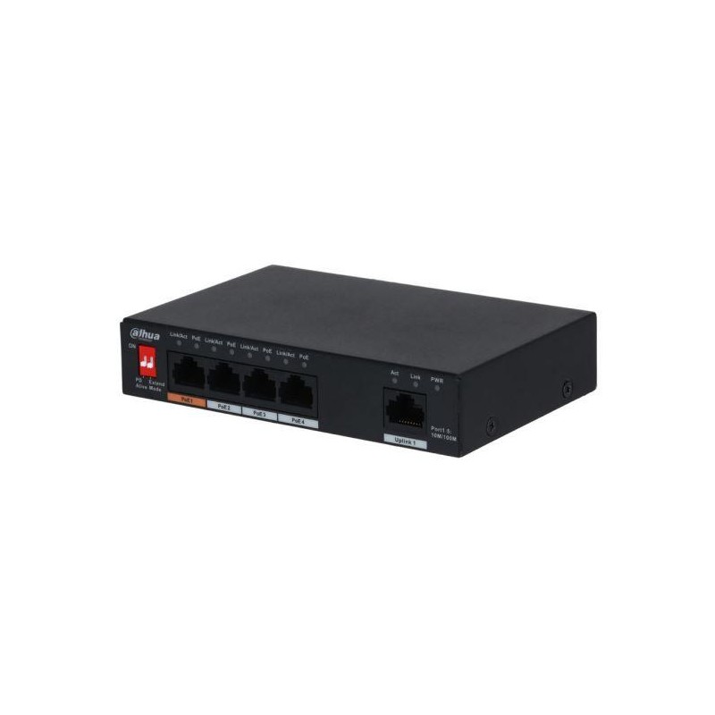 Switch|DAHUA|PFS3005-4ET-60-V2|Desktop/pedestal|PoE ports 4|60 Watts|DH-PFS3005-4ET-60-V2 Switch|DAHUA|PFS3005-4ET-60-V2|Desktop/pedestal|PoE ports 4|60 Watts|DH-PFS3005-4ET-60-V2