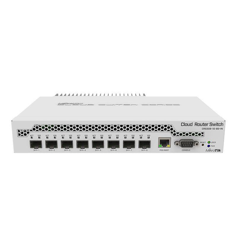 Switch|MIKROTIK|CRS309-1G-8S+IN|1x10Base-T / 100Base-TX / 1000Base-T|8xSFP+|CRS309-1G-8S+IN Switch|MIKROTIK|CRS309-1G-8S+IN|1x10Base-T / 100Base-TX / 1000Base-T|8xSFP+|CRS309-1G-8S+IN