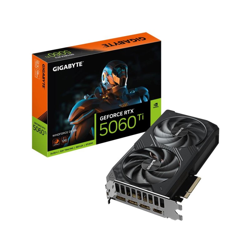 Graphics Card|GIGABYTE|NVIDIA GeForce RTX 5060 Ti|8 GB|GDDR7|128 bit|PCIE 5.0 16x|GPU 2587 MHz|Dual Slot Fansink|1xHDMI|3xDispla Graphics Card|GIGABYTE|NVIDIA GeForce RTX 5060 Ti|8 GB|GDDR7|128 bit|PCIE 5.0 16x|GPU 2587 MHz|Dual Slot Fansink|1xHDMI|3xDispla